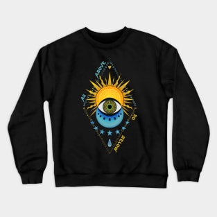 As above, so below. The moon and the Sun Crewneck Sweatshirt